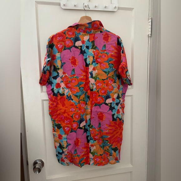 MARA HOFFMAN floral button up shirt dress - Picture 3 of 3